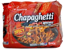 NONGSHIM Instant Noodle Chapagetti Spicy Korean Black SpaghetHti With Roasted Chajang Sauce 685g (137g x 5Pcs)